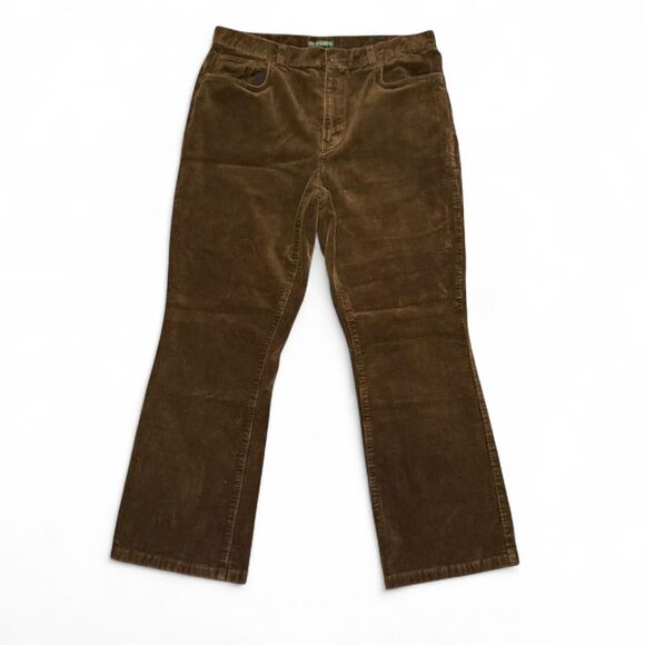 Ralph Lauren Lauren Jeans Co. Women’s Size 12 Brown Corduroy Pants Stretch boot - Picture 1 of 4